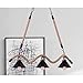CWI Lighting Padma 34" 3-Light Up Farmhouse Metal Chandelier in Black