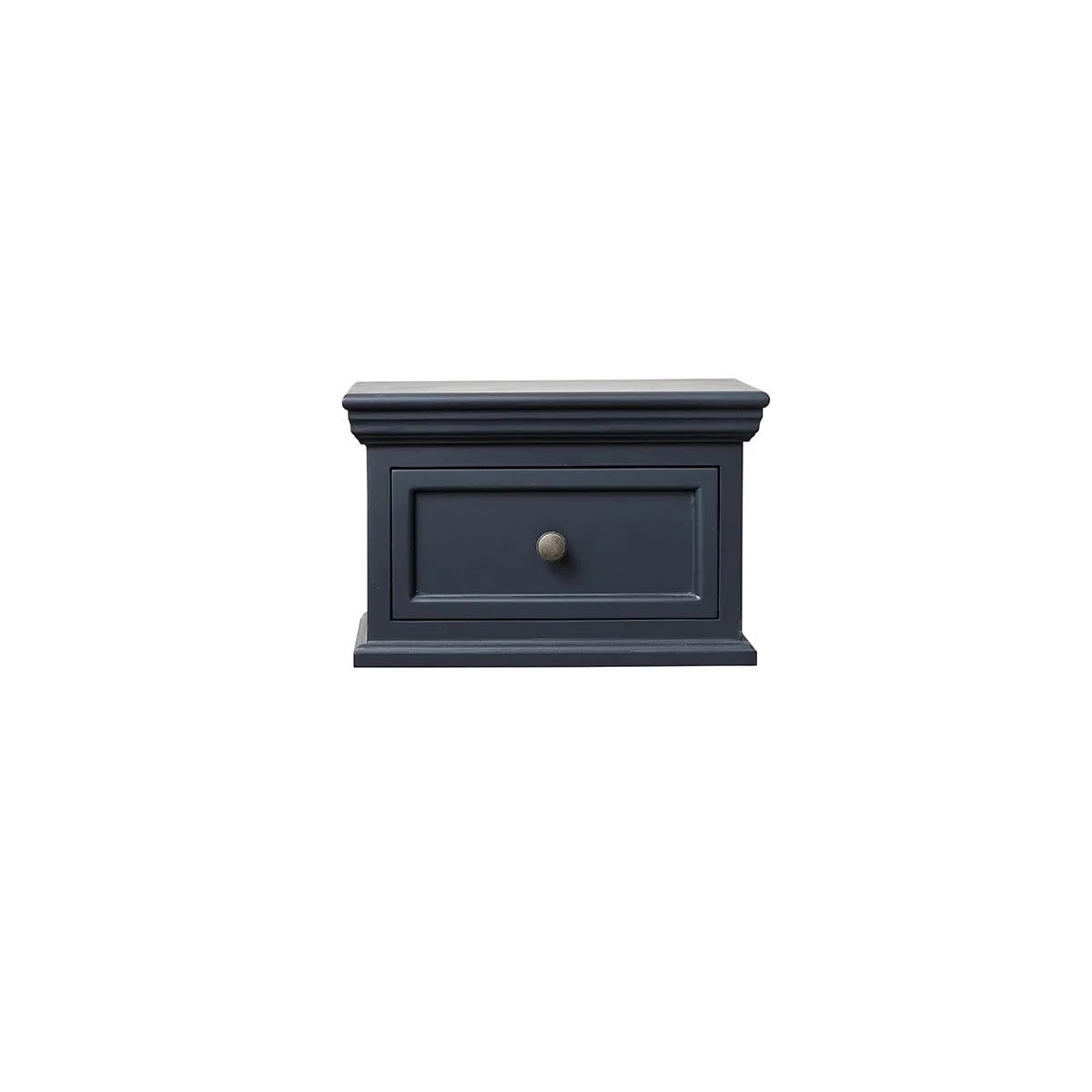 White Floating Nightstand with Drawer – Wall Mounted Bedside Table & Floating Wall Shelf for Bedroom, Classic Wood Design with Brass Knob, 37 x 25 x 24cm-image-18