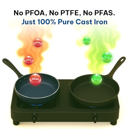 SOLARA Cast Iron Frying Pan 8 Inch Cast Iron Fry Pan- 8 Inch - Image 7