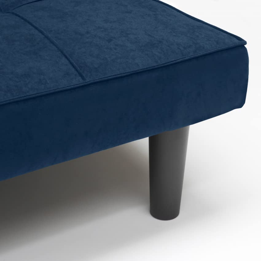 Produce Shop Divano Letto Design in Tessuto 2 Posti per casa e Ufficio Giada - Blu