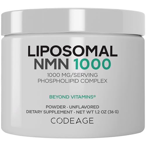 Codeage Liposomal NMN Powder 1000mg NAD+ Precursor Unflavored 1.2 oz