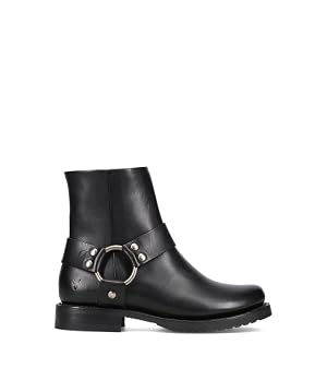 Frye Veronica Harness Short 6 Booties for Women - Leather Upper with Luxurious Leather Lining Inside Zipper Snap