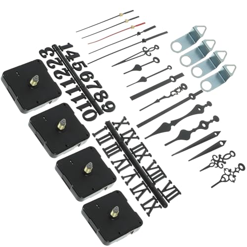 Happyyami 掛け時計ムーブメント クォーツ式静音スイープ秒針 電池式時計機構 多機能交換修理パーツ 寝室 リビング 書斎用