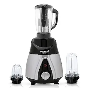 Sunmeet BTRBMA21 1000Watts Mixer Juicer Grinder with 3 Jars (1 Juicer Jar, 1 Large Bullet and 1 Small Bullet) - Black