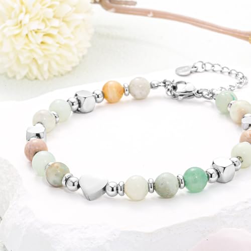 Image of Desimtion Healing Natural Stone Bracelets for Women Girls, Sometimes You Forget You're Awesome -Christmas Gifts for Women Teen Girls, Best Friend Birthday Gifts for Women Friendship Bracelets