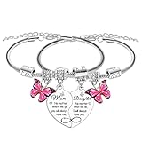 Nfyxcaz 2 Pcs Mom Daughter Matching Bracelet Set Mom Daughter Present Mother's Day Gifts Christmas Birthday Gifts For Mother