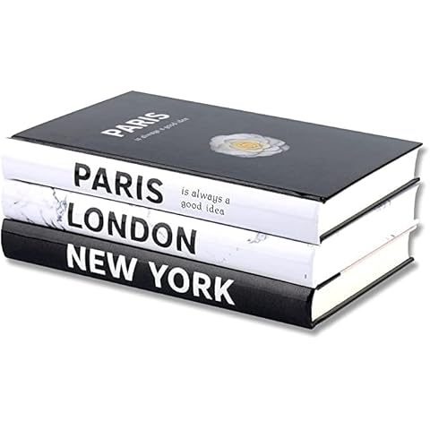 3 Pieces Fashion Decorative Book,Hardcover Modern Decorative Book Stack,Fashion Design Book Set,Display Books Cover
