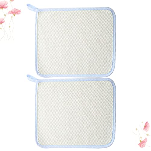 ELAYARD 2個起泡洗顔 ニ製 バスクロス 高速乾燥 スクラブフェイスクロス 自