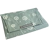 MIMUSELINA Cambiador de Paseo bebé | Cambiador Portátil Bebé, Impermeable, Anti calado, plegable. Cambiador de Pañales 47 x 67 cm (Diente león menta)