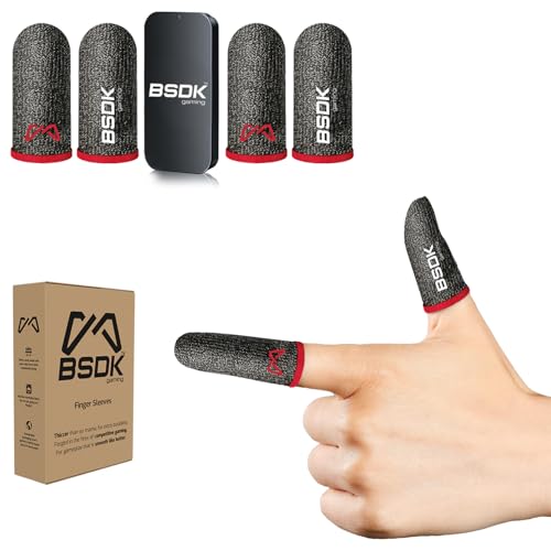 Image of World's Most Durable Thumbsleeve /Fingersleeve | BSDK Gaming Thumb & Finger Sleeve for Mobile Game| 4 Pieces |Metal Box | Made for PUBG, CODM and Freefire