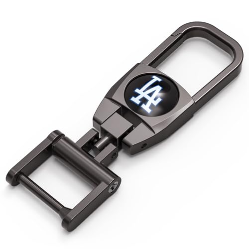LSLZK8 Metal Car Keychain for LA Dodgers Baseball Fans Key Chain for Men and Women Family Present Key Ring Accessories