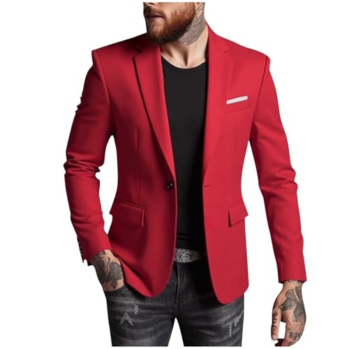 Cambkatl Men's Single Breasted Business Blazers Slim Fit Formal Tuxedo Suit Jackets Casual Sports Coat for Wedding Party