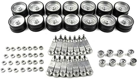 Para Henglong 3889 3889-1 German Leopard 2A6 1/16 RC Tanque de actualización de piezas de metal ruedas juego de buje de cadena y engranaje de alta precisión