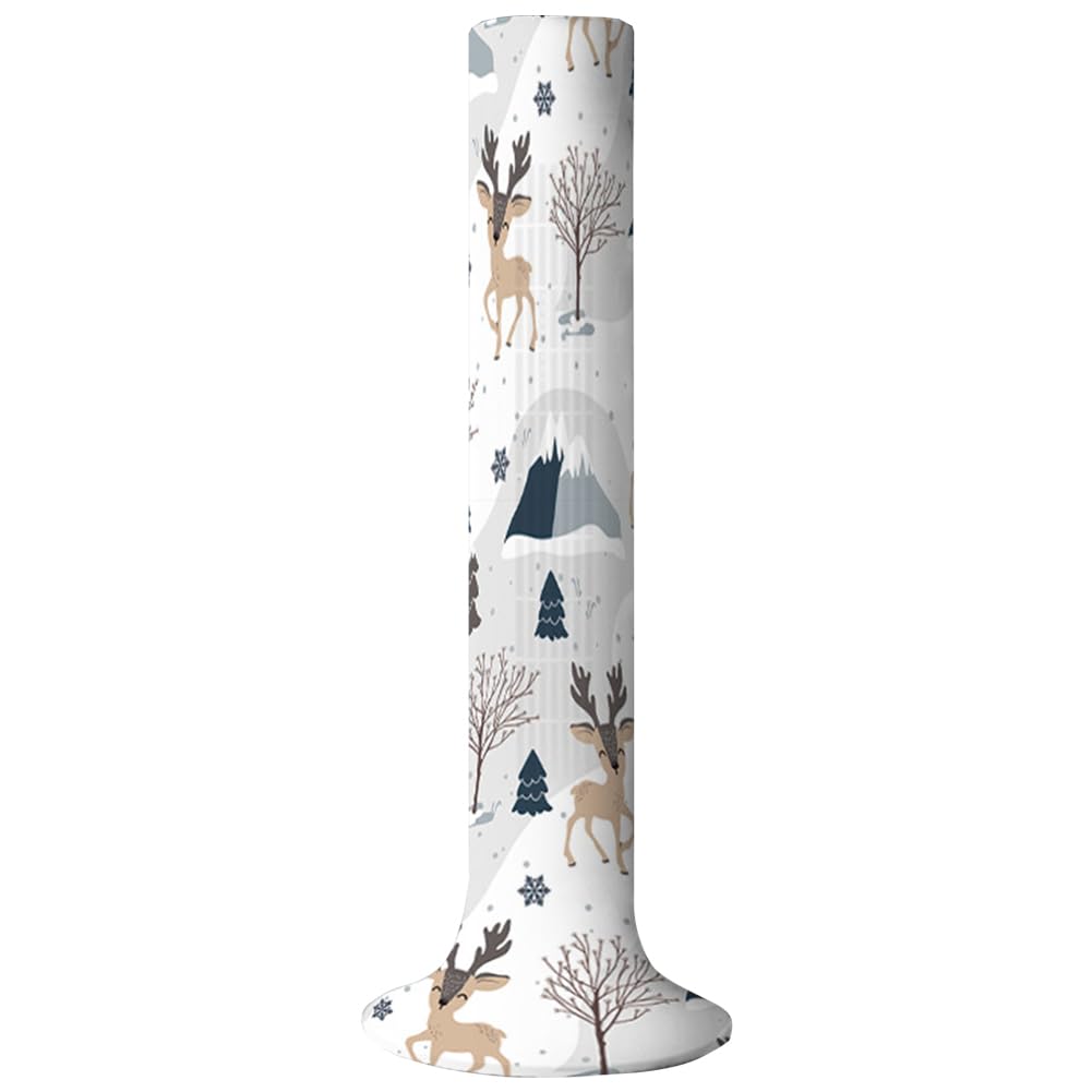 CREATCABIN Tower Fan Dust Cover Vertical Fan Cover Dustproof Protective Floor Standing Fan Cover Deer White Household Tower Fan Cloth Cover Washable for Sleeve Pedestal Fan Christmas Decor 24x49Inch
