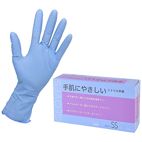 Amazon.co.jp: 株 旭創業 Asahi ニトリル手袋 エクストラフリーSS