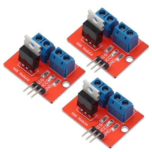 Heevhas Módulo de controlador IRF520 Mosfet módulo de controlador de microcontrolador Regulación PWM (3 piezas)