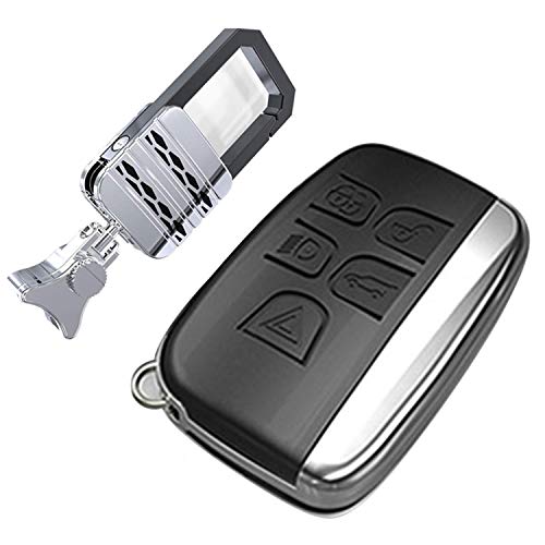 Kwak's Car Key Cover ABS Key Protector Suitable for JAGUAR XEL F-PACE XFL XJL XE XJ XF Keyless Auto Smart Control Key Case Holder (Black)