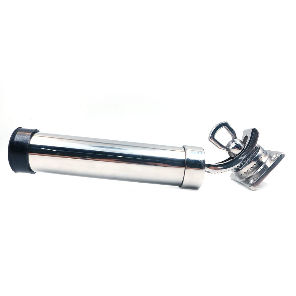 Angelrutenhalter für Angeln, 360 Grad verstellbar, 316 Edelstahl, Marinequalität, Deck-Halterung, rechteckige Basis für Meeresfischerboot, Yacht