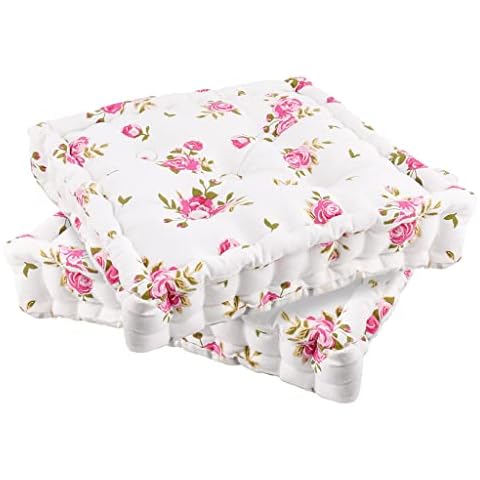 Floral Cotton Dining Chair Cushions Set Cover