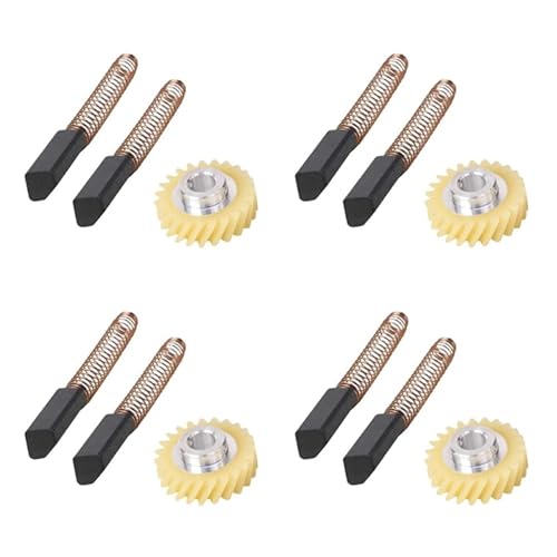 W10112253 9706416 Cepillo de motor W10380496 4162897 Engranaje tornillo sin fin mezclador for soporte y 4 pares cepillos