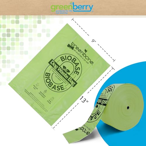 Image of Greenbone BioBase Pull and Go Poop Bags 300 Bag Roll Unscented For Home or Yard Box Dispenser