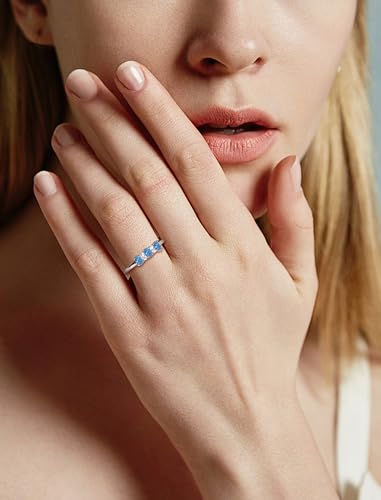 Stackable Rings Sterling Silver Ring for Women Clear Birthstones Wedding Rings Engagement Jewelry3