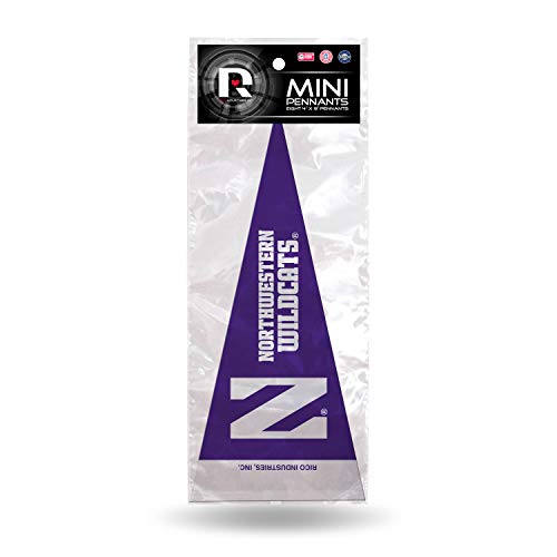 Image of Rico Industries NCAA Mini Pennant Set 4 inch x 9 inch Felt Mini Pennant Team Set (Includes 8 Pieces)