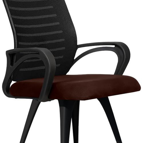 Image of ROSE Elite | 3 Years Brand Warranty | Ergonomic Office Chair, Study, WFH, Revolving, Rolling, Desk, Task, Laptop, Student Chair (Brown Seat & Black Back, Elite MB Reception)