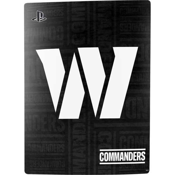 Skinit Decal Gaming Skin Compatible with PS5 Bundle - Officially Licensed NFL Washington Commanders Black and White Design