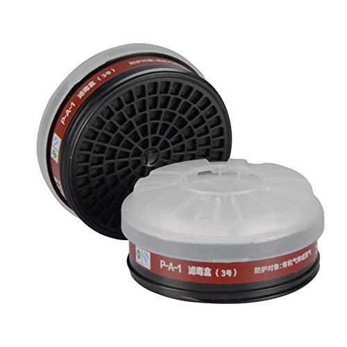 Organic vapor full face filter with safety filter particulate filter (1 pair of LDY3 filters)