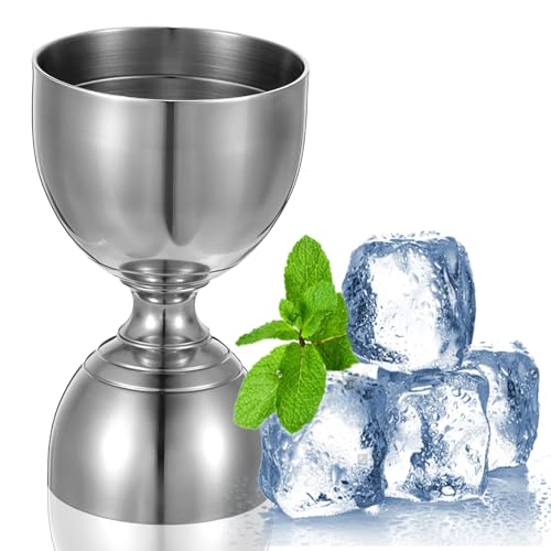 Cocktail Measuring Jigger 2 oz 1 oz, Double-Sided Jigger for Bartending, Bell-Shaped Drink Measurer for Cocktails, Stainless Steel Bar Tool Accessories