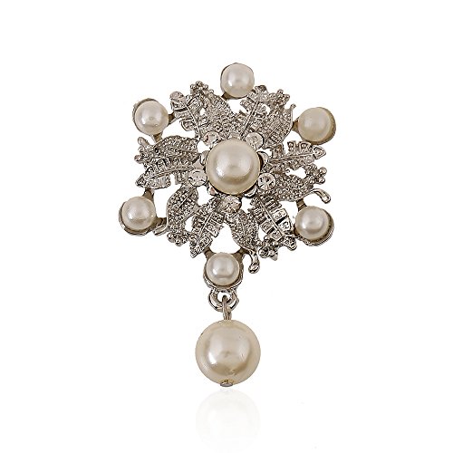 Preisvergleich Produktbild Stockton Brosche Mode Perle Blütenform Broschen für Hochzeit Schmuck Zubehör Geburtstagsgeschenk