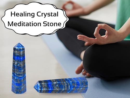 Image of Certified Lapis Lazuli Crystal Tower Obelisk Point For Chakra