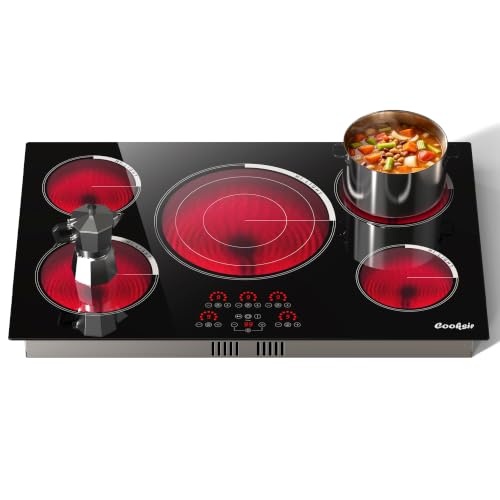 Image of 30 Inch Electric Cooktop 9000W High Power, 240V Hard Wired