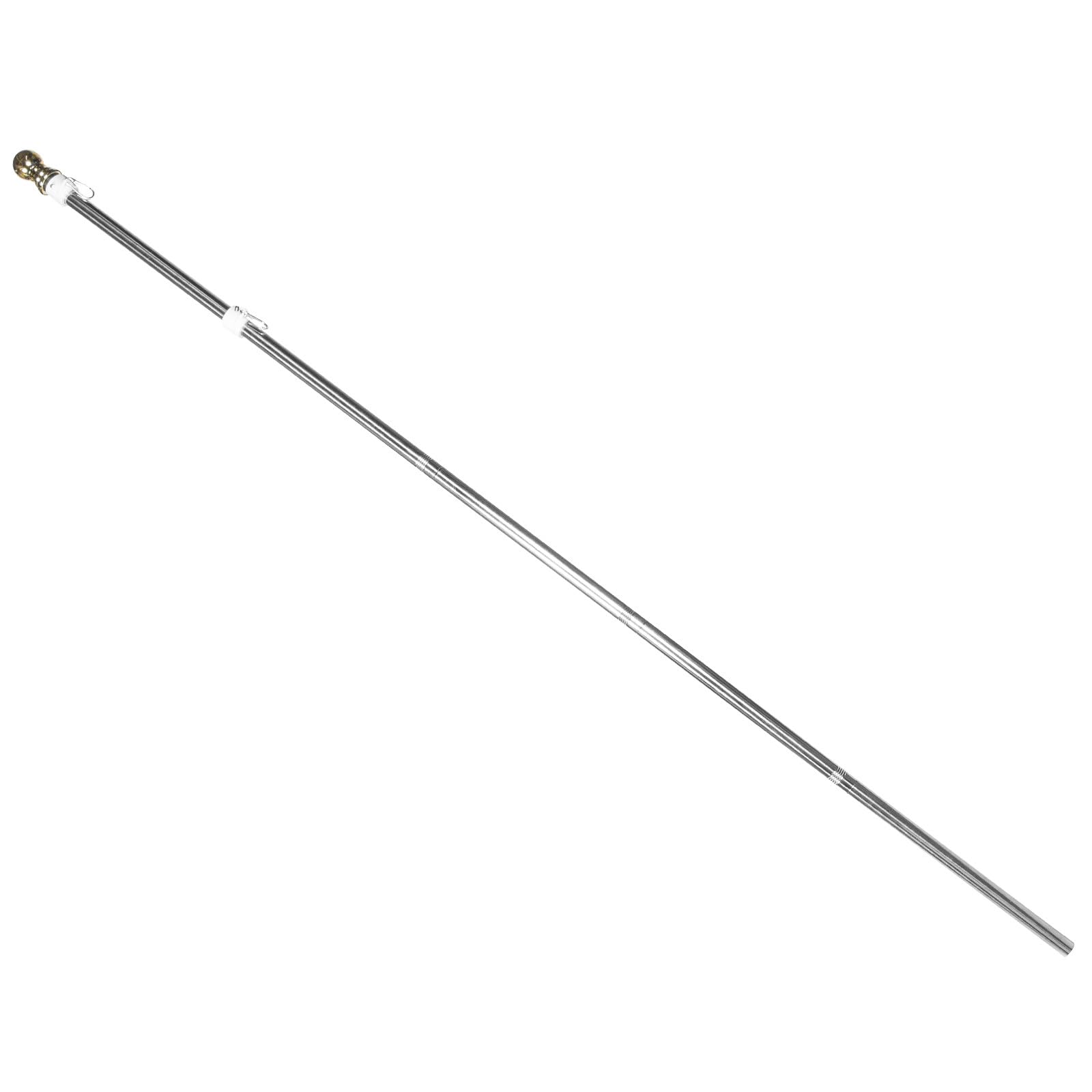 Mât de drapeau anti-enroulement en acier inoxydable structure 1,9 M détachable