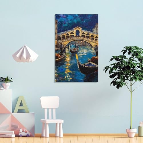 Impression sur toile Venise tableau mural haut de gamme 40x60 - 4