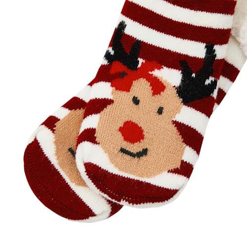 Zando Kids Christmas Socks Kids Fuzzy Socks Kids Slipper Socks for Kids Toddler Winter Socks Baby Christmas Socks3