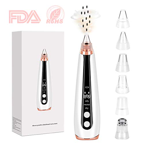 Preisvergleich Produktbild Mitesserentferner Mitesser Sauger Porenreiniger,2020Porenreiniger Vakuum Sauger,USB Vakuumsauger Porensauger,Akneentferner und Porenreiniger,Gesichtsreinigung mit LED-Bildschirm & 6 Sonden & 3 Modi