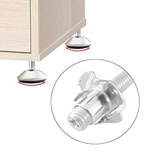 XNJIHWA 10 PCS Furniture glide leveling foot Adjustable Leveling Glides Foot M8*29 * 40mm Metal Medium Duty Furniture Levelers with T-Nut for Home,Office,DIY,Restaurant,Wooden Furniture - Image 4
