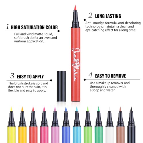 Jim&Gloria Water Resistant Face Paint Tattoo Pen, Temporary Tattoo Markers for Skin, Body Painting Kit, Teen Girl Gifts Trendy Stuff, Makeup Toys Crafts, Christmas Gifts for Teenage Girls, Adults