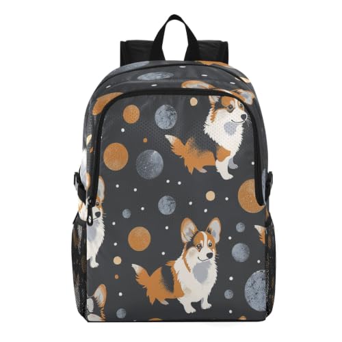 Sac à dos randonnée pliable imperméable avec design chiens mignons lune