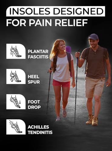 Image of CRUVHEAL Work Orthotic Insoles - Anti Fatigue Medium Arch Support Shoe Insert Men Women - Plantar Fasciitis Flat Feet - Relieve Foot Pain - Work Boot Insoles Standing All Day (M, Graphite)