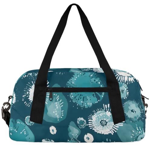 Botanical Dyeing Print Kids Duffle Bag Boys Girls Small Sport Dance Gym Bag for Overnight Travel Weekender Carry On