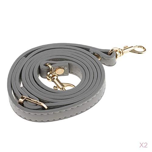 nivaa 2pcs Adjustable Shoulder Bag Accessories Handbag Handles Straps Gray-picture-20