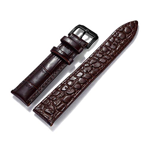 Bracelet de montre en cuir 20 mm boucle acier inoxydable classique