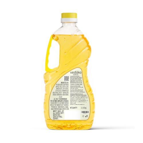 Image of Amazon Brand - Vedaka Olive Oil| for Indian Cooking | 2 L | Ideal for Frying, Roasting, Sauteing|Extra Light|Neutral Flavour
