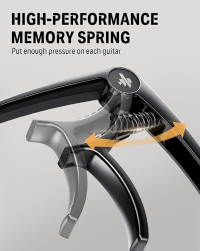 Donner DC-2 Guitar Capo for Acoustic and Electric Guitar, Black