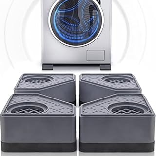 Anti Vibration Pads, Washing Machine Foot Pads, Non Slip Shock and Noise Cancelling Mat for Washer and Dryer Machine Support Protects Pedestals Set of 4