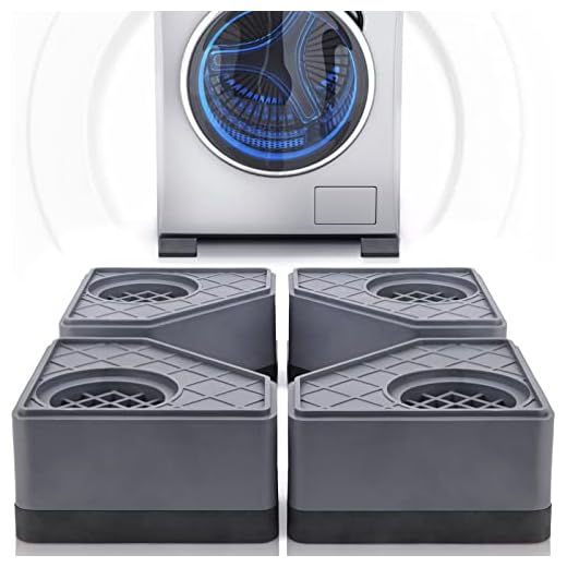 Anti Vibration Pads, Washing Machine Foot Pads, Non Slip Shock and Noise Cancelling Mat for Washer and Dryer Machine Support Protects Pedestals Set of 4