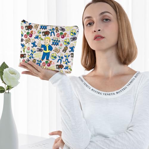 WZMPA Fallout Boy Makeup Bag Arms Gifts Nuka Cola Sign Makeup Zipper Pouch Bag Vault Tech Merchandise (Vault-Tec 33) - Image 3